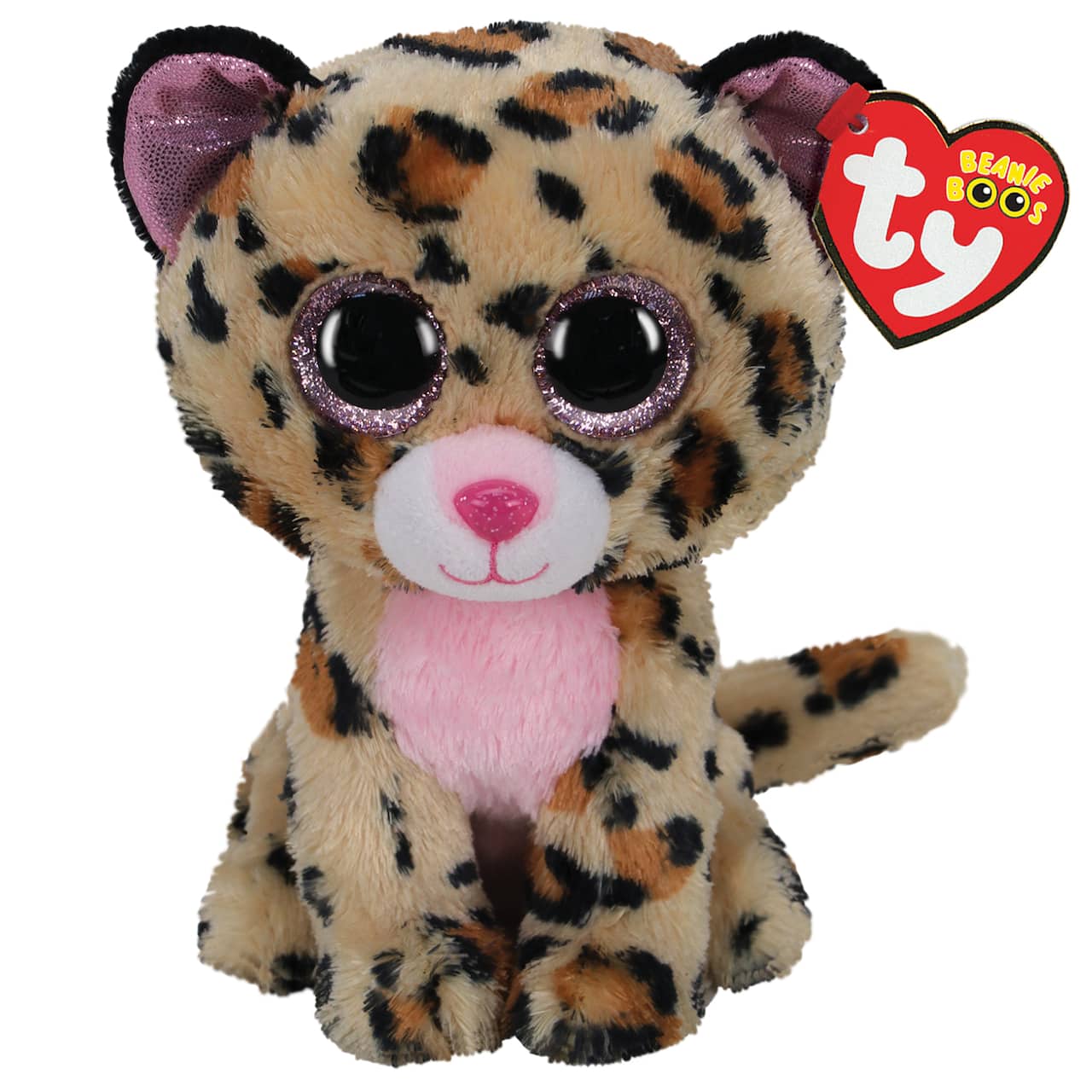 Ty Beanie Boos™ Livvie Brown & Pink Leopard, Regular